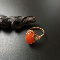 寶玉石級南紅櫻桃紅玫瑰金戒指 天然之珍，時尚之選